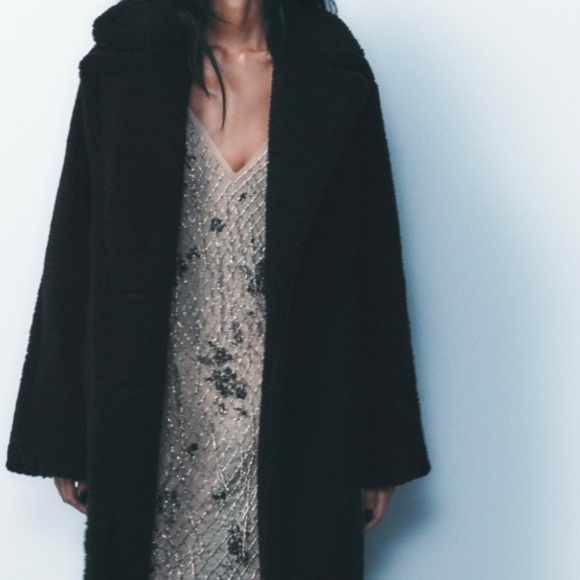 Teddy Fleece Soft Faux Fir Jacket/Long Sweater - Picture 3 of 8